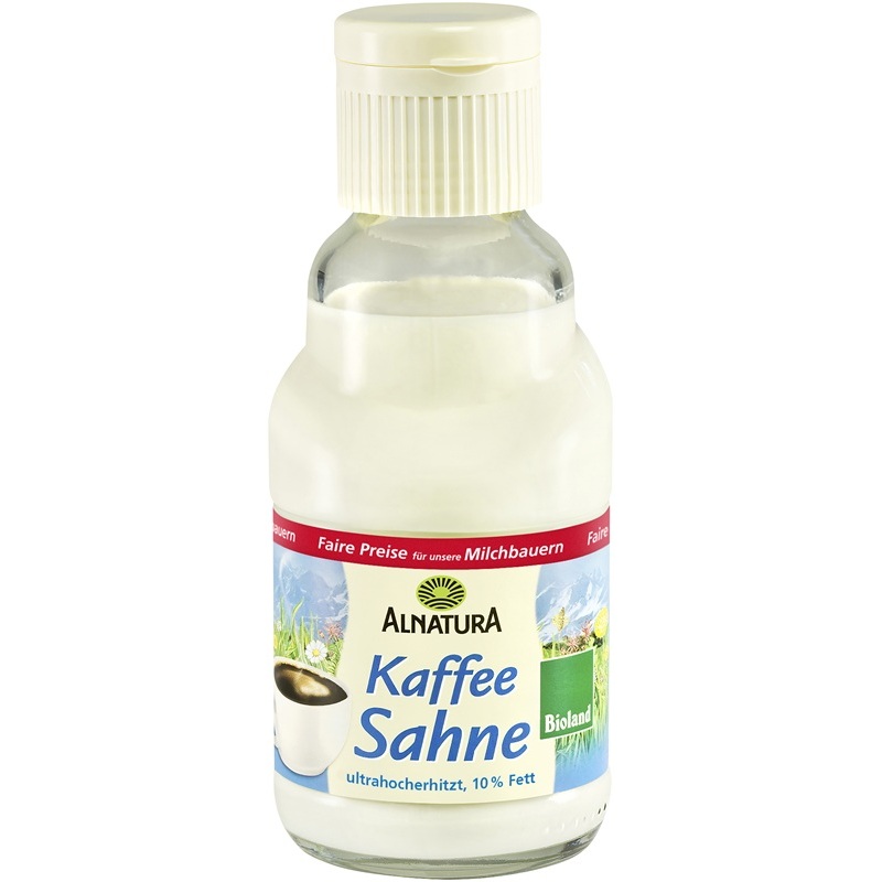 ALNATURA BIO KAFFEESAHNE 10% FETT 165G FLASCHE