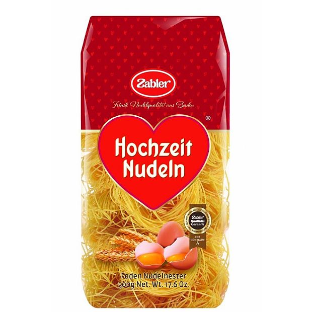 ZABLER HOCHZEIT NUDELN FADENNUDELNESTER 500G