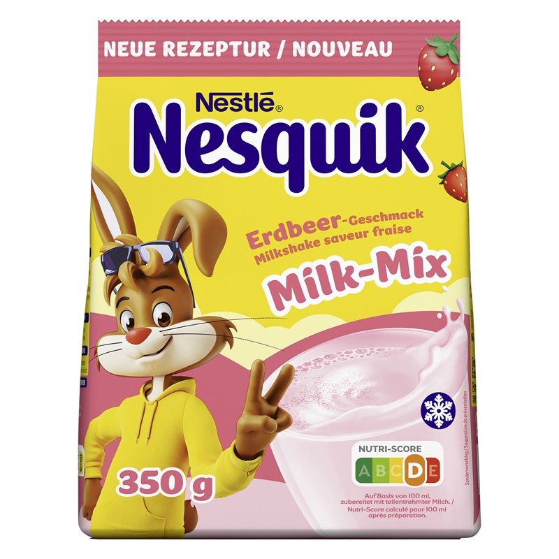 NESQUICK MILK MIX ERDBEERE 350G NACHFUELLBEUTEL