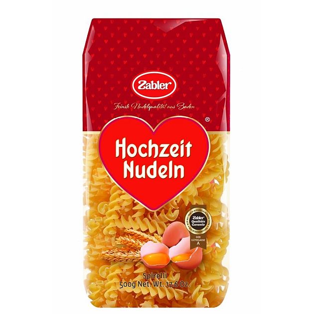 ZABLER HOCHZEIT NUDELN SPIRELLI 500G