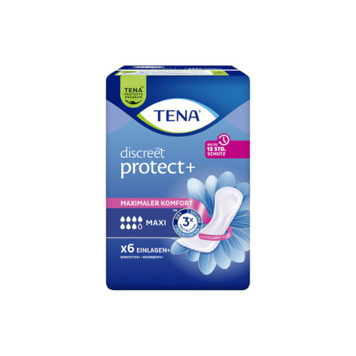 TENA DISCREET PROTECT+ MAXI 6 EINLAGEN