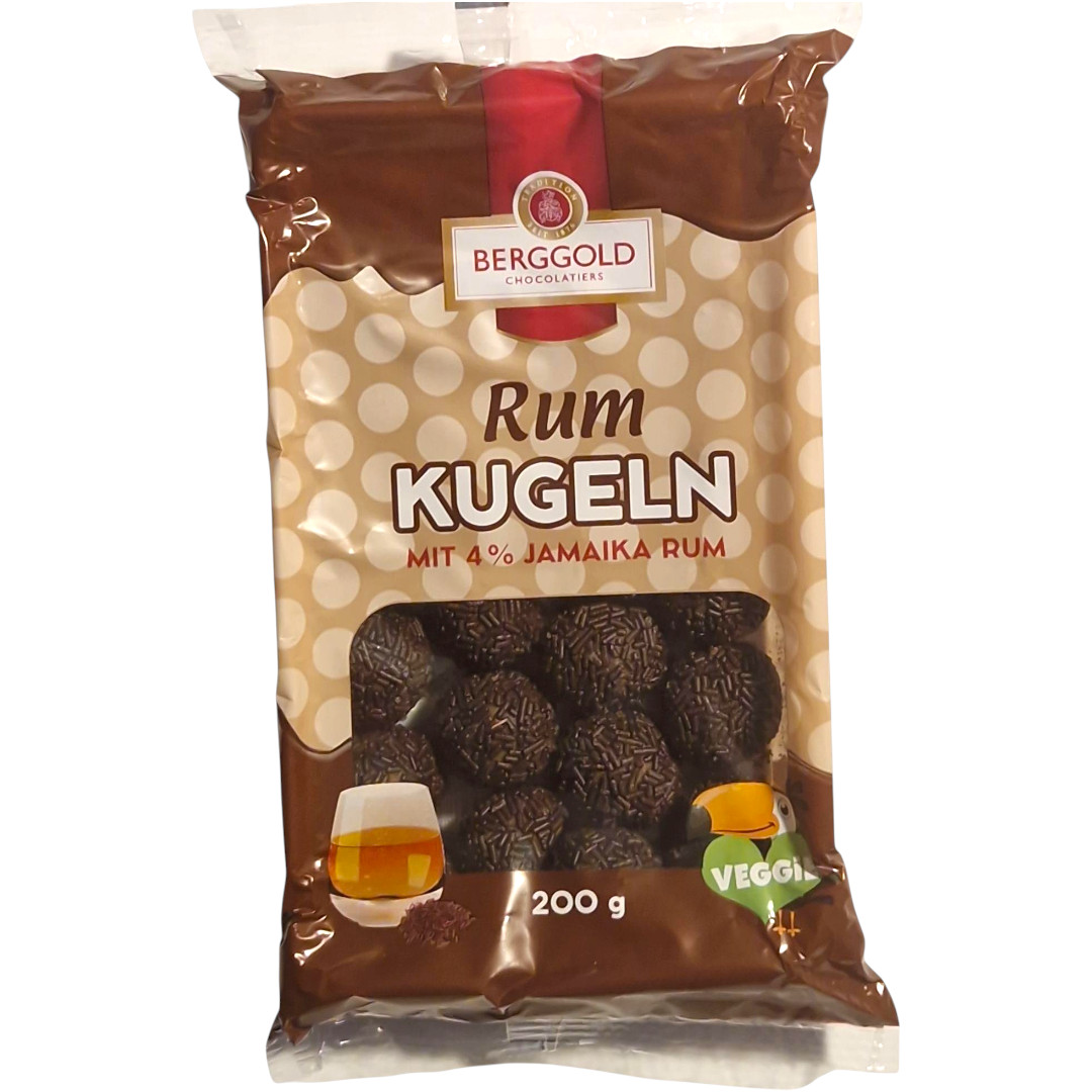 BERGGOLD RUM KUGELN MIT 4% JAMAIKA RUM 200G - VEGGIE