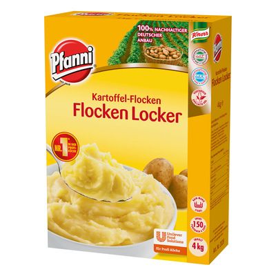 PFANNI KARTOFFELPUEREE FLOCKEN LOCKER ERG. 150 PORTIONEN Á 200G 4 KG