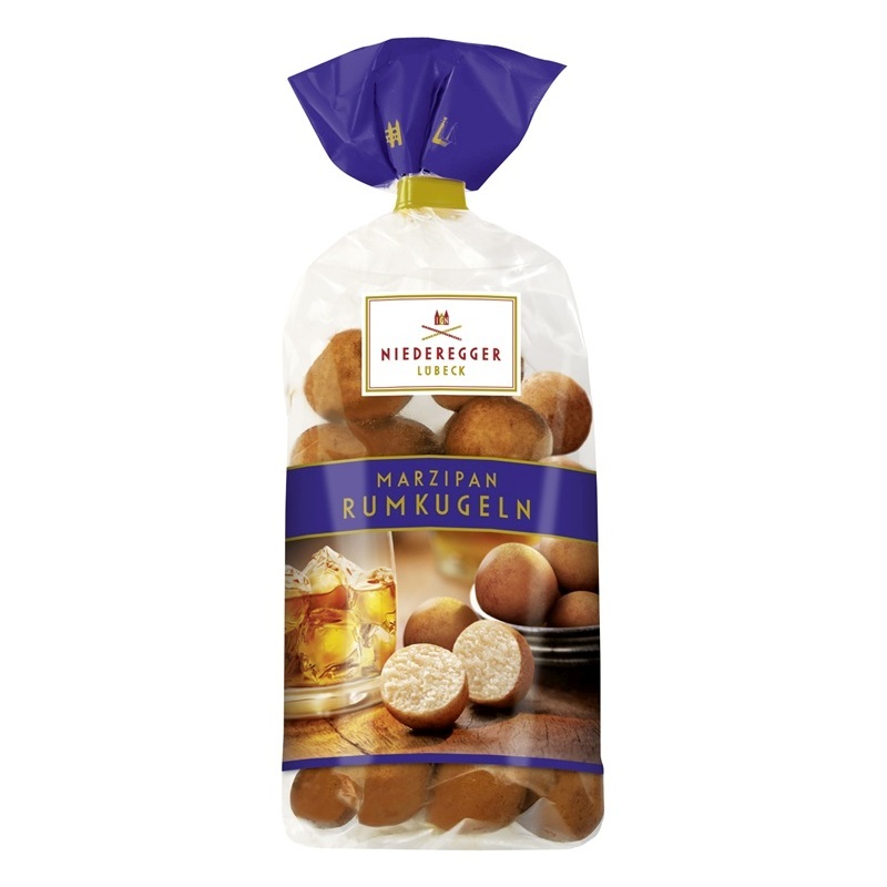 NIEDEREGGER MARZIPAN RUMKUGELN 150G BEUTEL 