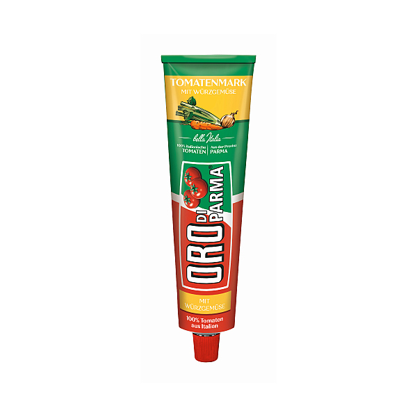 ORO DI PARMA TOMATENMARK MIT WUERZGEMUESE  200G TUBE 