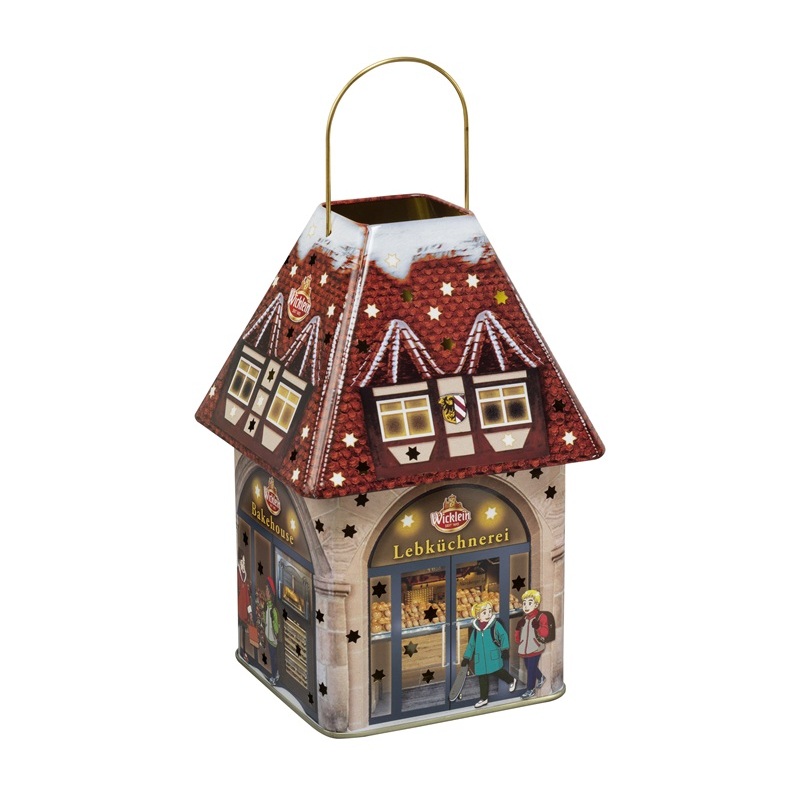 WICKLEIN LATERNEN - DOSE MIT SCHOKOFRUCHTGEBAECK  VOLLMILCH 250G