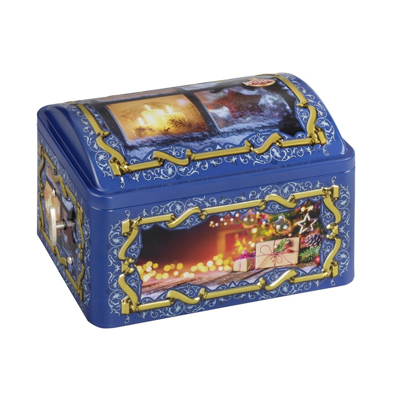 WICKLEIN NUERNBERGER ELISENSCHATULLE MIT SPIELUHR  2 - FACH SORTIERT 300G