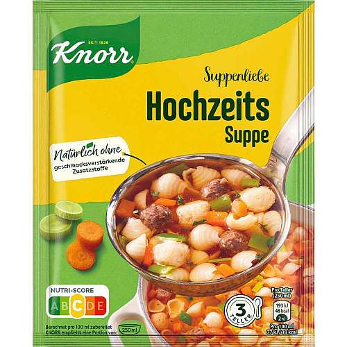 KNORR SUPPENLIEBE HOCHZEITS - SUPPE 3 TELLER 